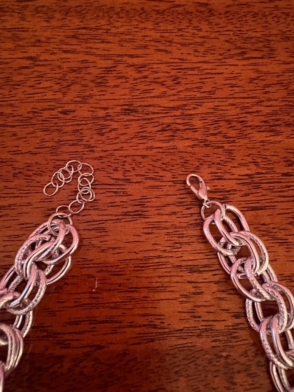 Prada Silver Chain Necklace with Light Blue Heart Pendant - Picture 4 of 6